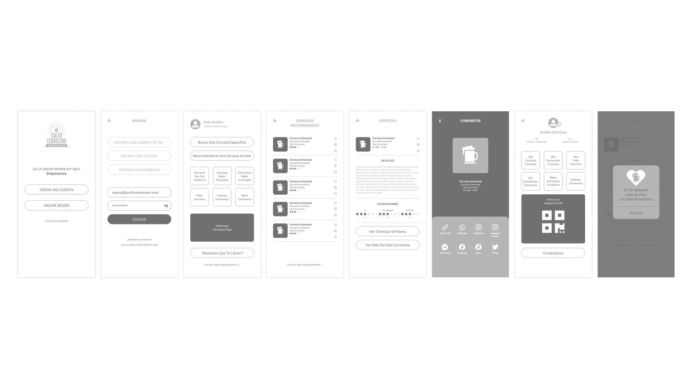Wireframes de baja fidelidad