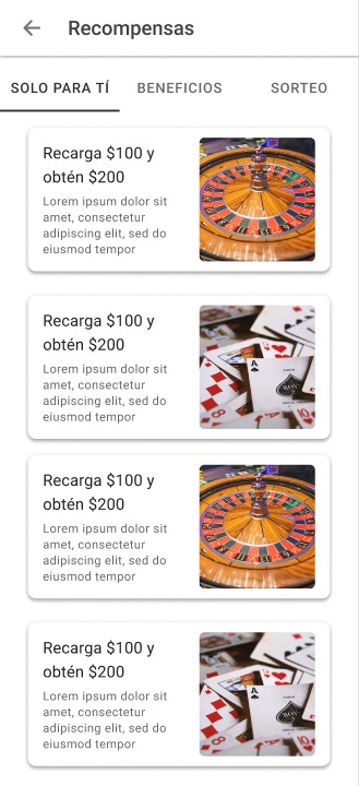 Recompensas, solo para ti