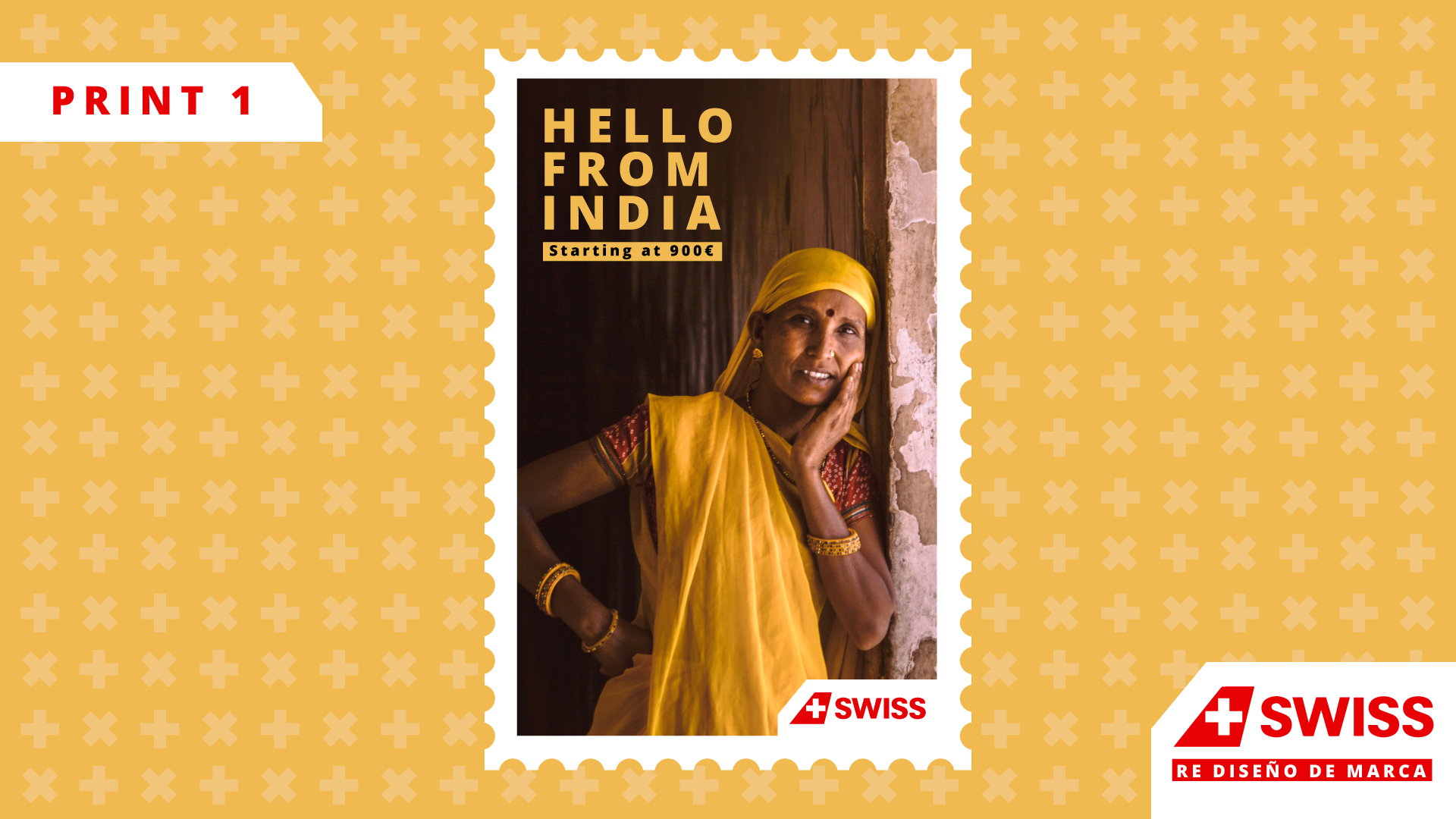 Pieza impresa Hello from India, Swiss Airlines