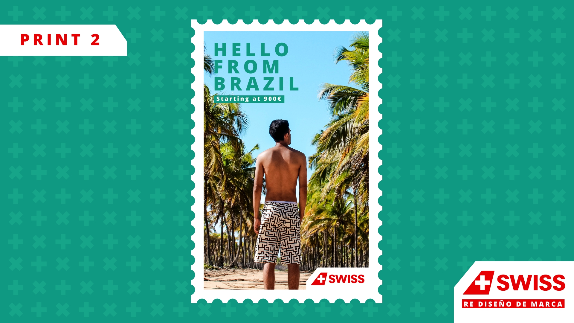 Pieza impresa Hello from Brazil, Swiss Airlines